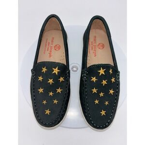MARC JOSEPH New York Kids Suede Loafer Shoe Dark Green Star Leather 12 NEW‎
